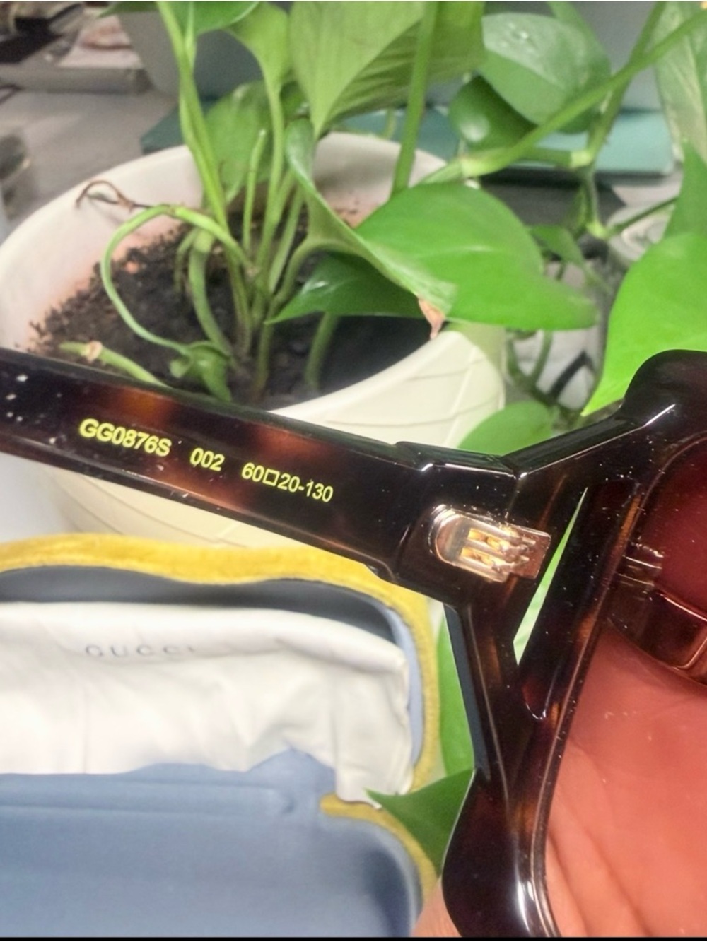Gucci Oversized Square Tortoiseshell Sunglasses with Brown Gradient Lenses - Picture 3 of 7